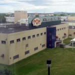 Hotel room view of commercial bakery